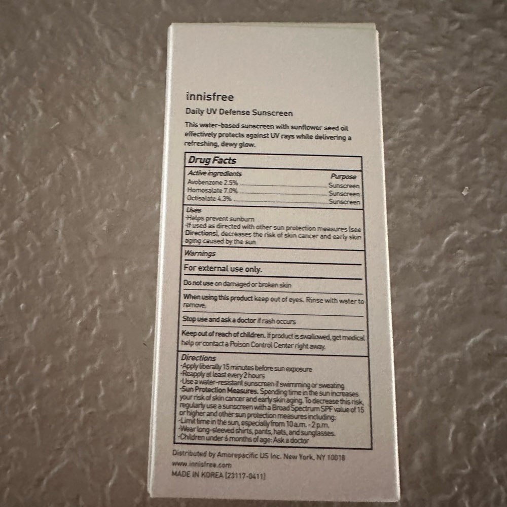 Innisfree Daily UV defense broad spectrum sunscreen SPF 36 - Picture 3 of 5
